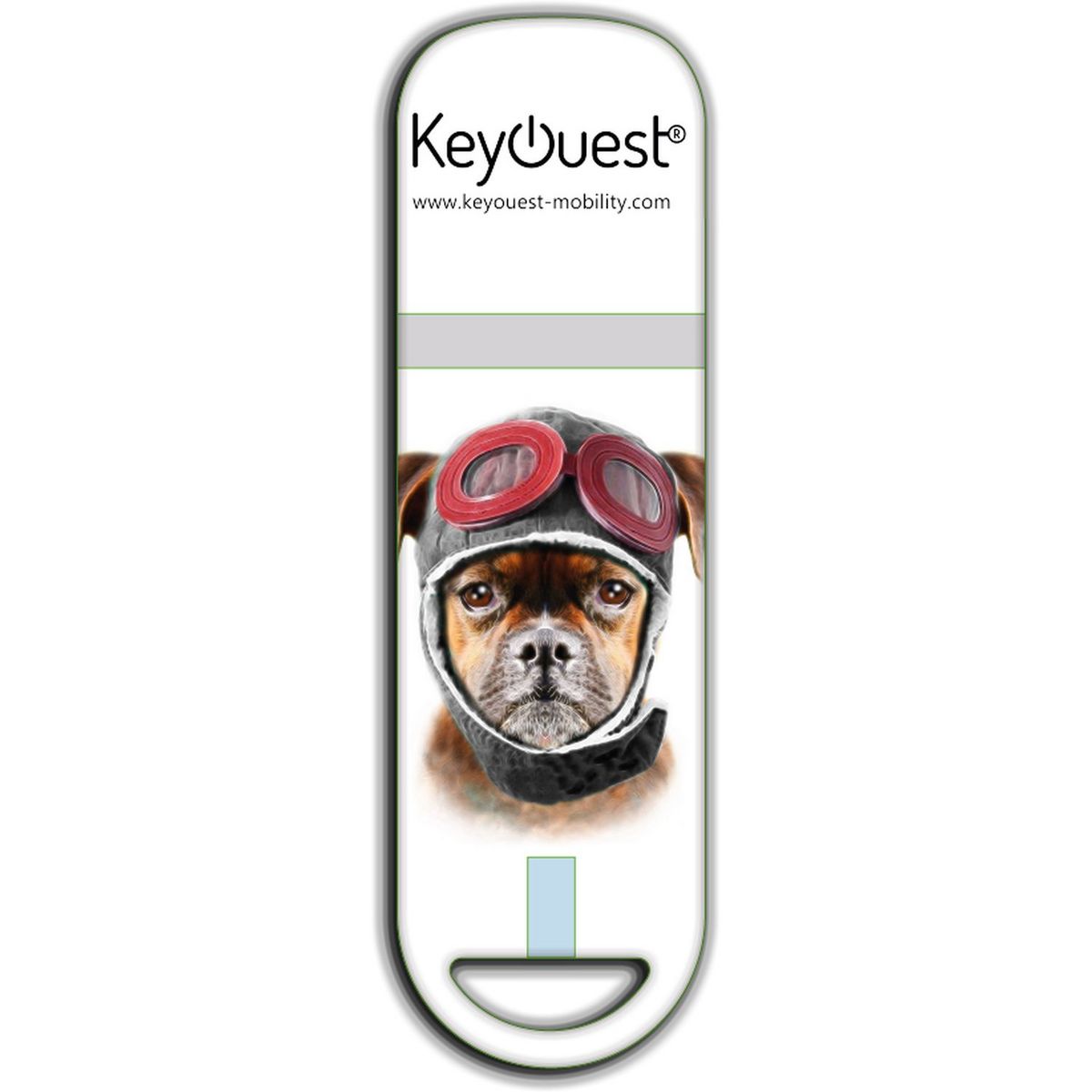 KEYOUEST Clé USB 2.0 16 Go Chien Boxer Aviateur Blanc