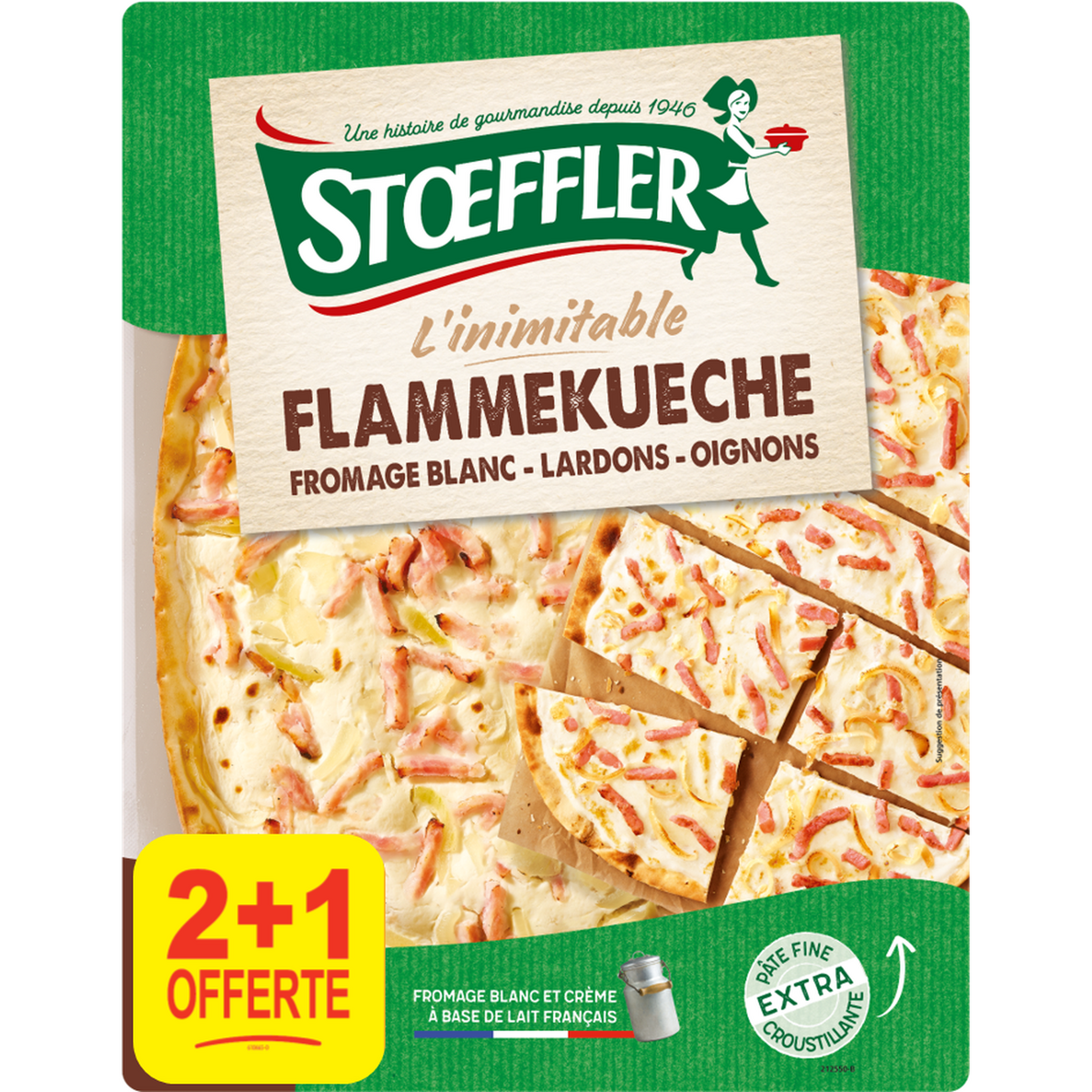 STOEFFLER Stoeffler flammekueche aux lardons x2 +1gte 1,05kg