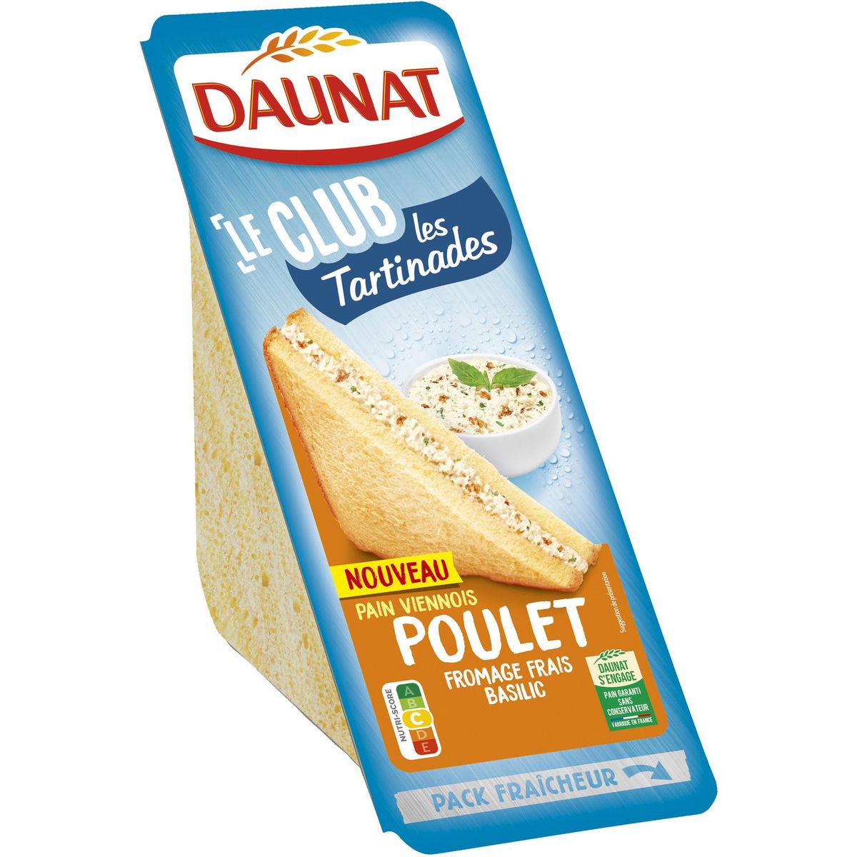 DAUNAT Sandwich tartinade club poulet 135g