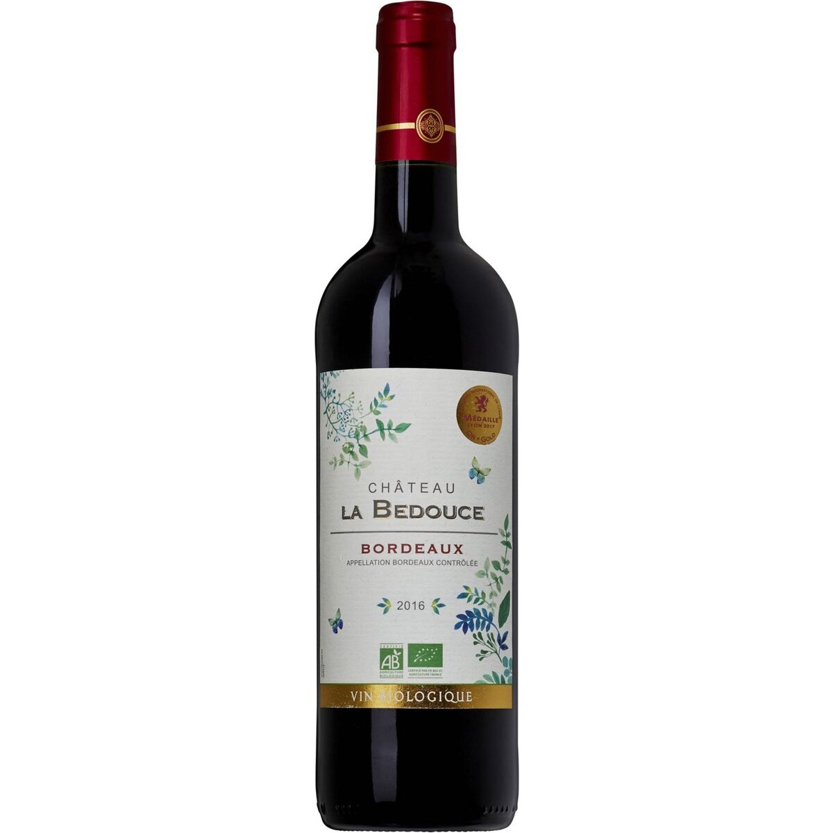 Vin rouge AOP Bordeaux bio Château la Bedouce 75cl