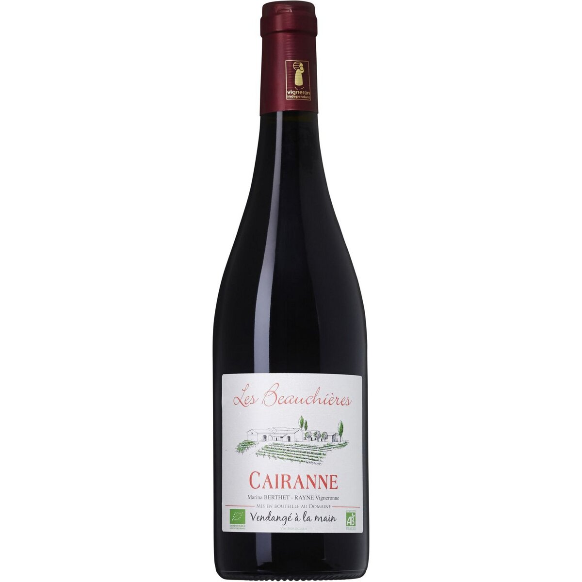Vin rouge AOP Cairanne bio Les Beauchières Berthet Rayne 2019 75cl