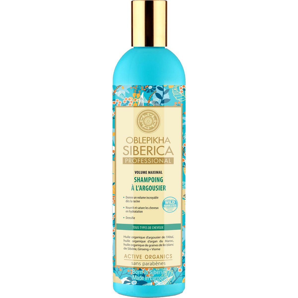 NATURA SIBERICA Shampoing volume à l'argousier tous types de cheveux 400ml