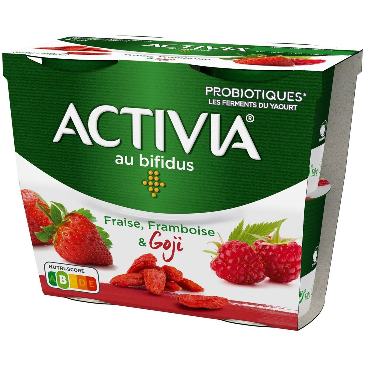 Activia Fruits Fraise  Spécialité laitière probiotiques & bifidus