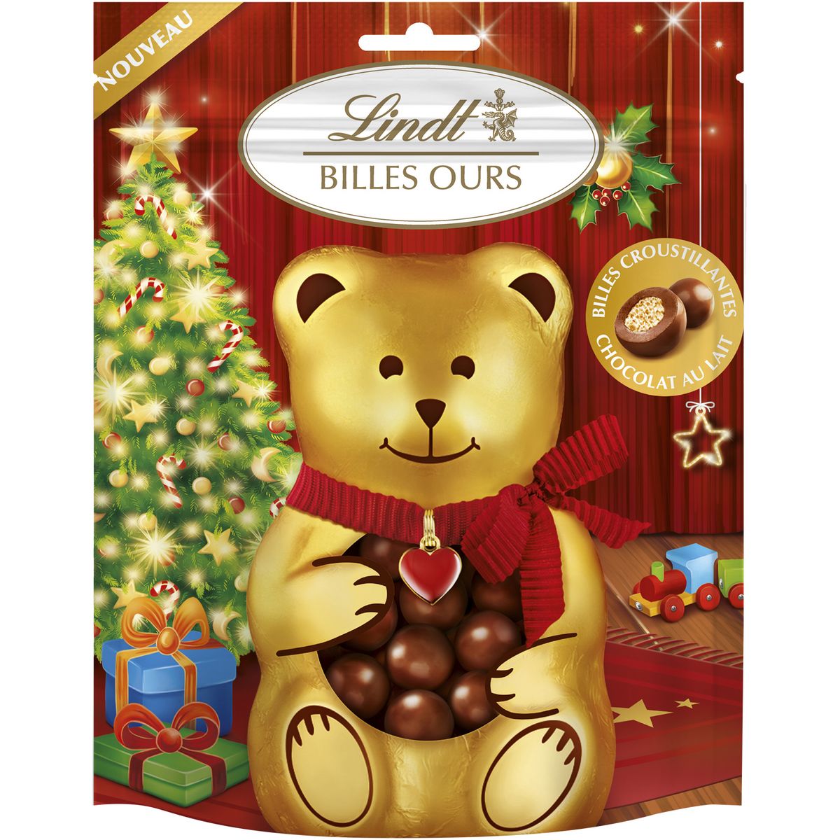 LINDT Lindt billes croustillantes au lait sachet 120g