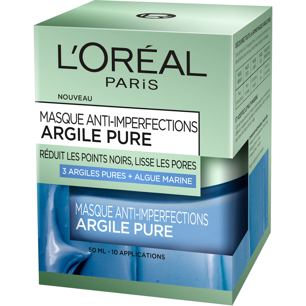 L OREAL L'Oréal dermo expert masque bleu à l'argile 50ml