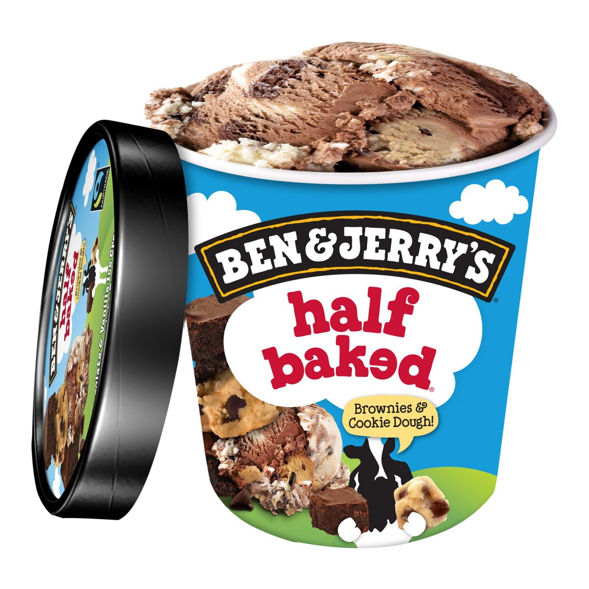 BEN & JERRY'S Ben & Jerry's pot de crème glacée half baked 411g 411g