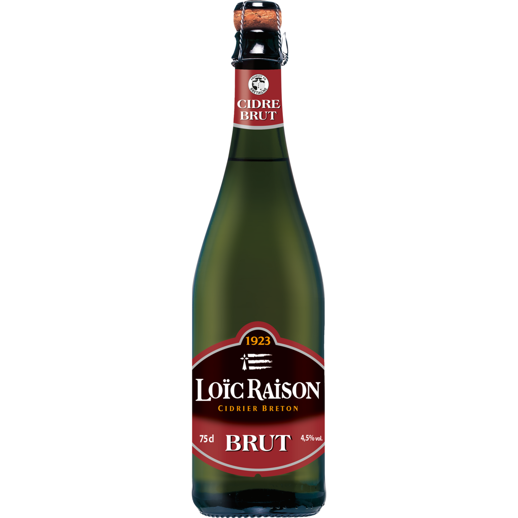 LOIC RAISON Cidre breton bouché brut 4% 75cl pas cher - Auchan.fr