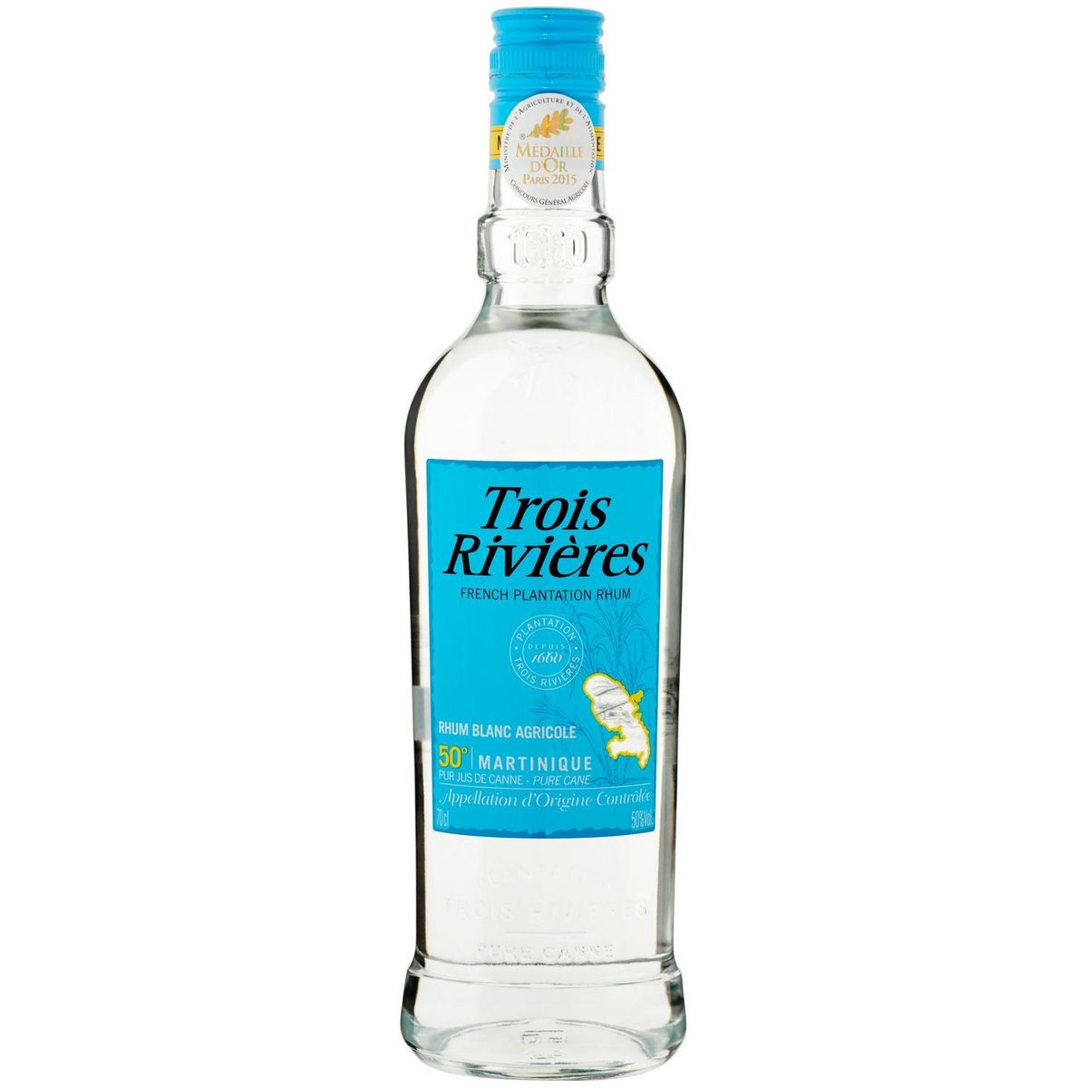 3 RIVIERES Rhum agricole Martinique blanc 50% 70cl