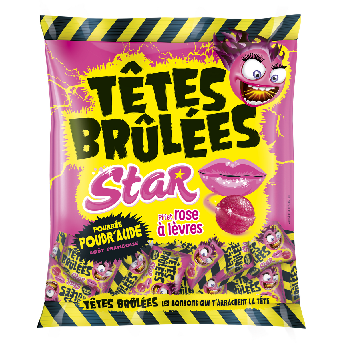 VERQUIN Verquin tête brûlée framboise star 100g 100g