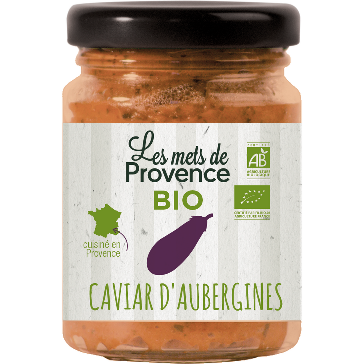 LES METS DE PROVENCE Les Mets de Provence caviar d'aubergines bio 90g