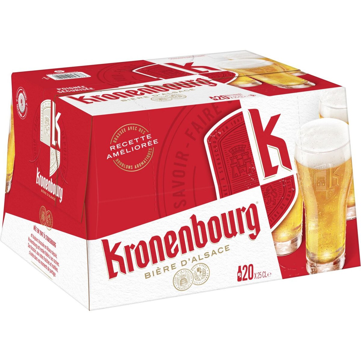 KRONENBOURG Kronenbourg bière blonde 4,2° 20x25cl