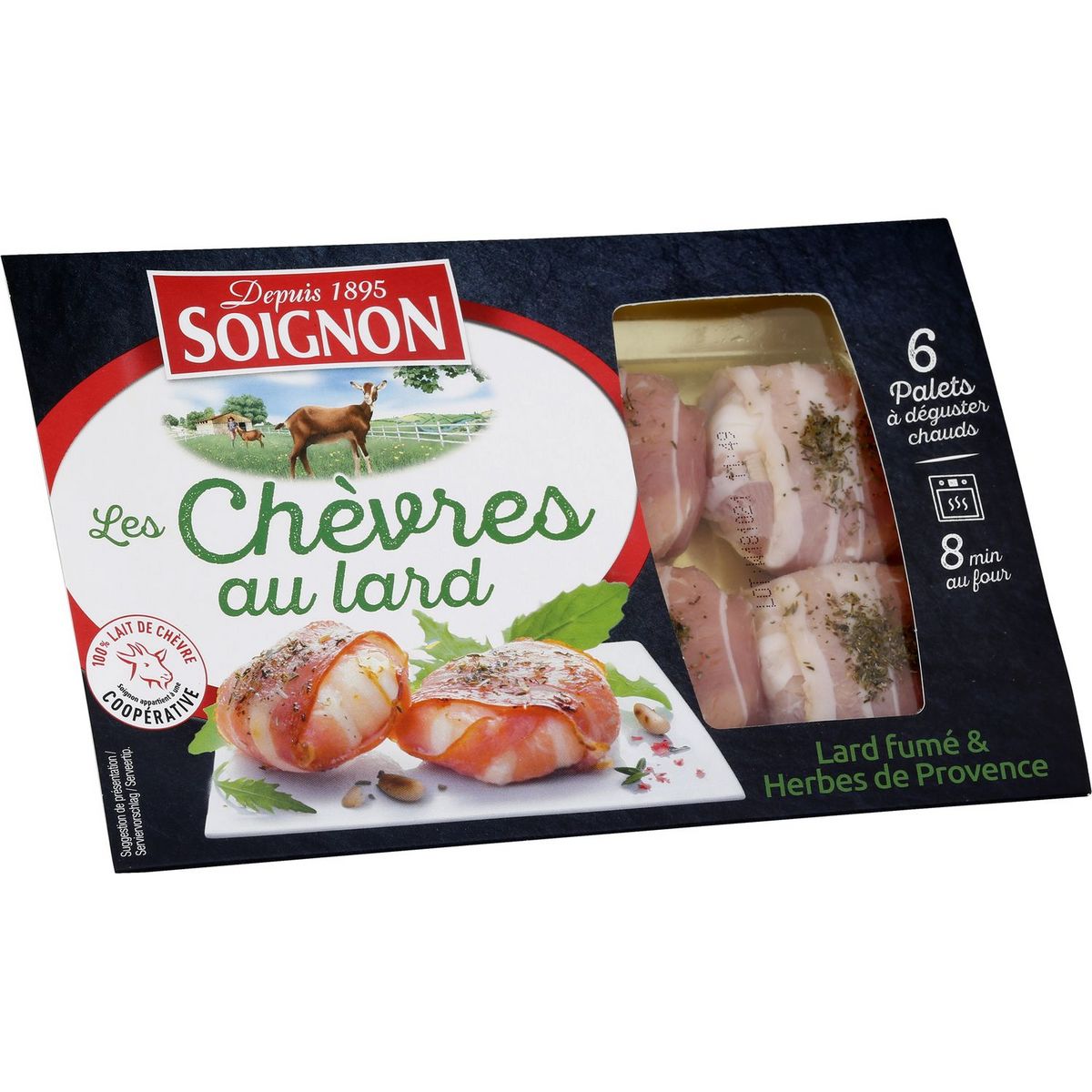 SOIGNON Soignon petit chèvre au lard 150g
