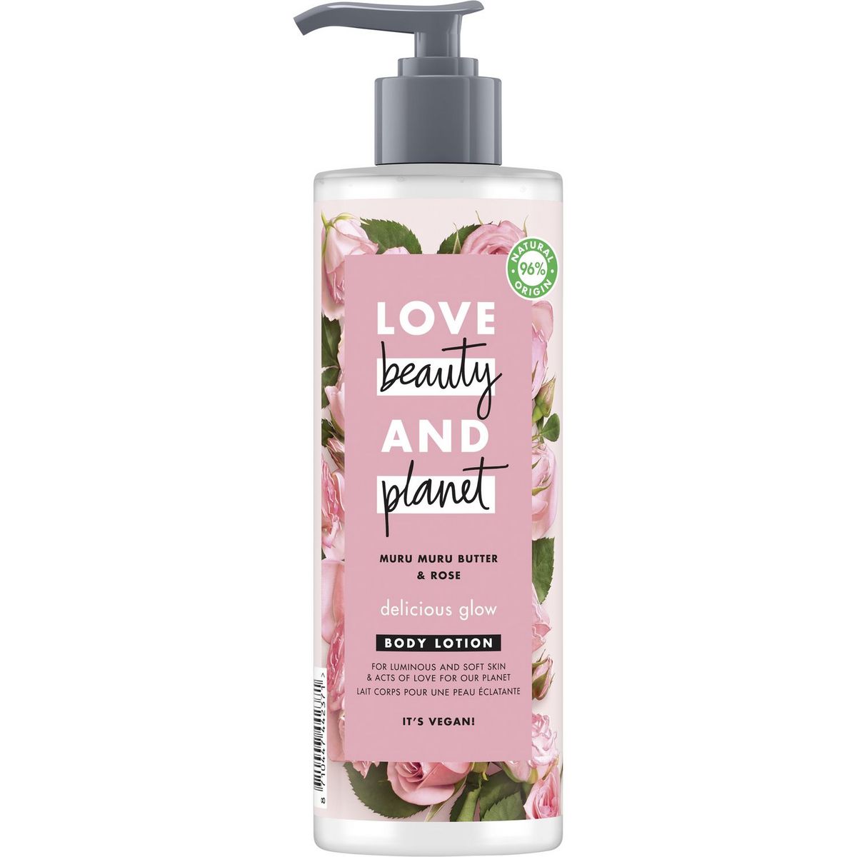LOVE BEAUTY AND PLANET Lait corps vegan muru muru & rose 400ml