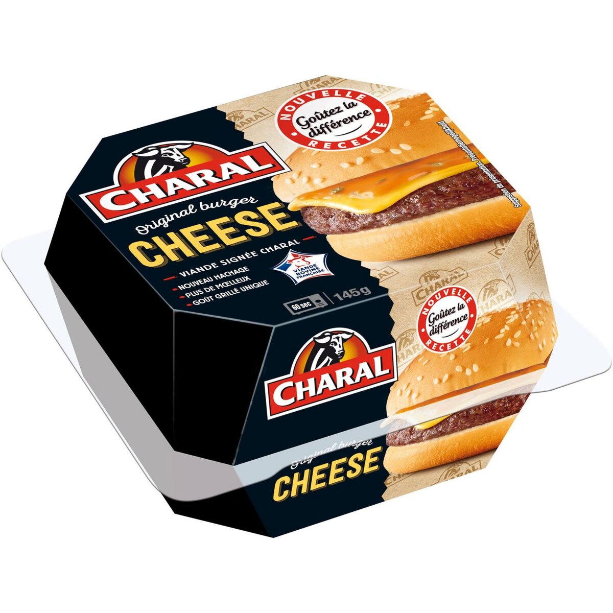 CHARAL Original cheeseburger 1 pièce 145g