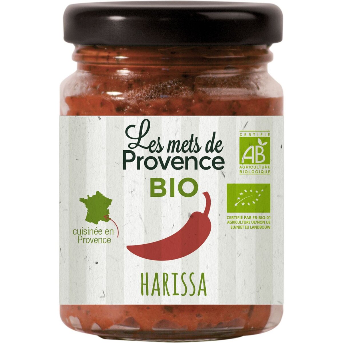LES METS DE PROVENCE Harissa bio cuisinée en France 90g