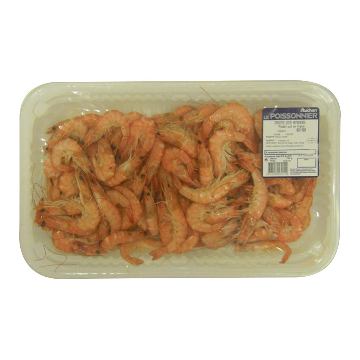 crevettes 80/100 barquette 750g