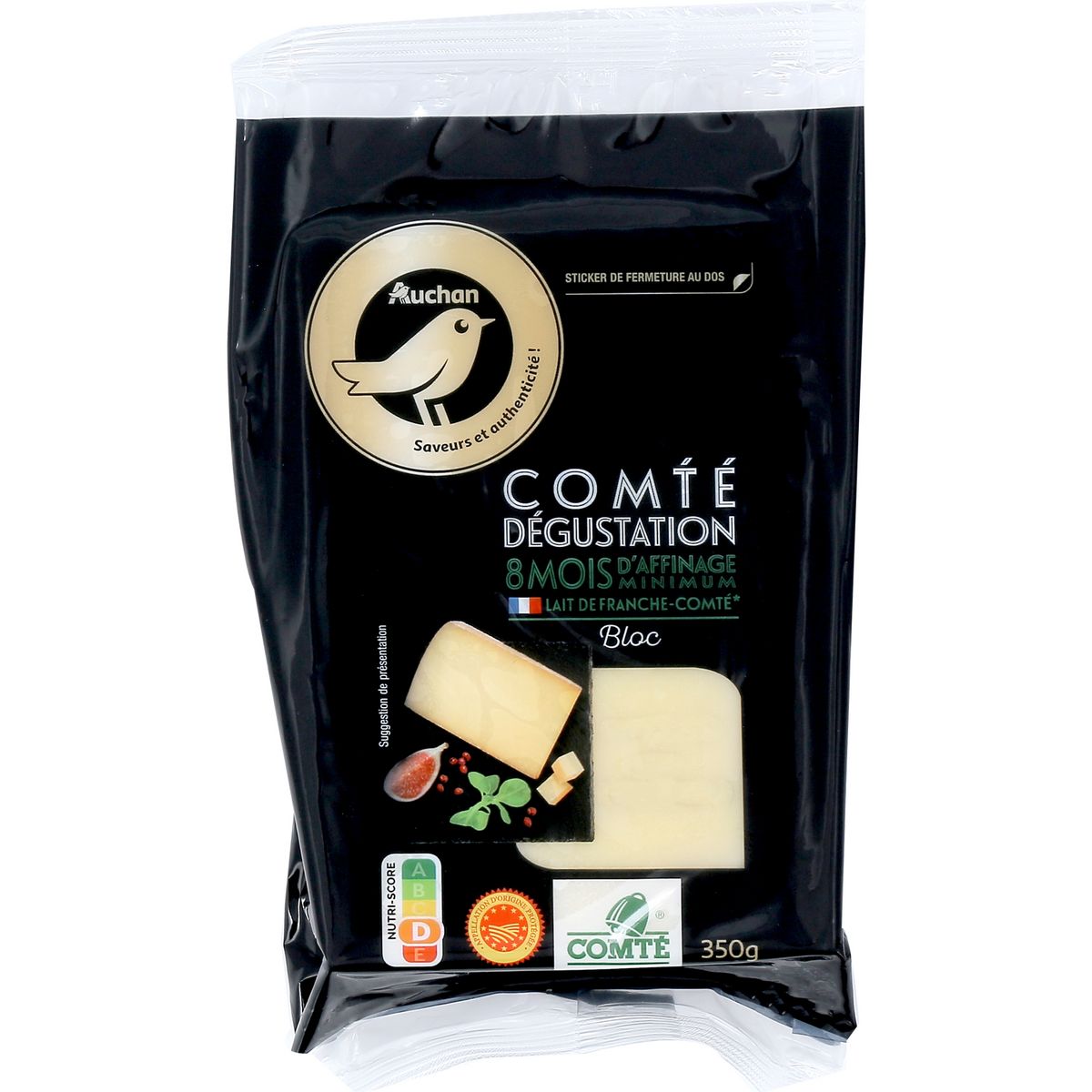 AUCHAN GOURMET Comté en bloc AOP 8 mois 350g