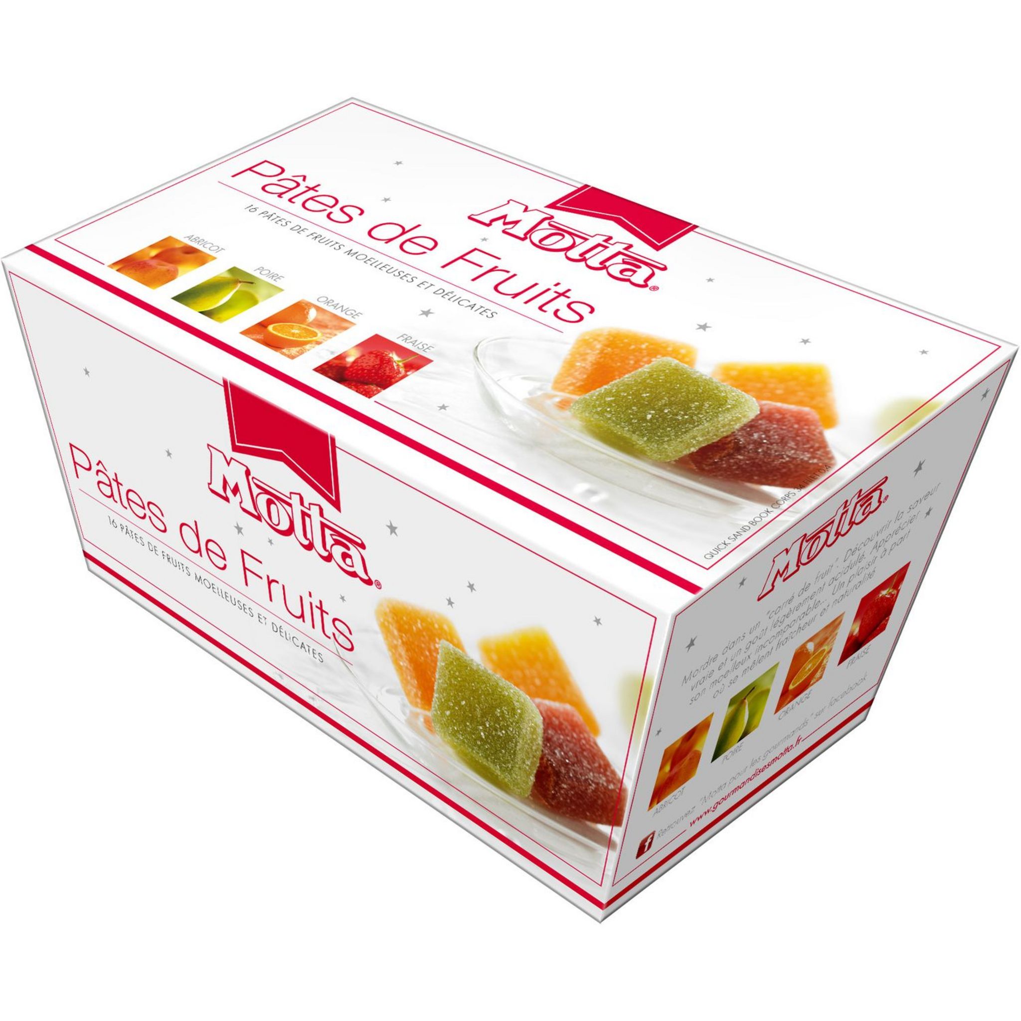 MOTTA Motta pâtes de fruits classiques carrés x16 200g pas cher