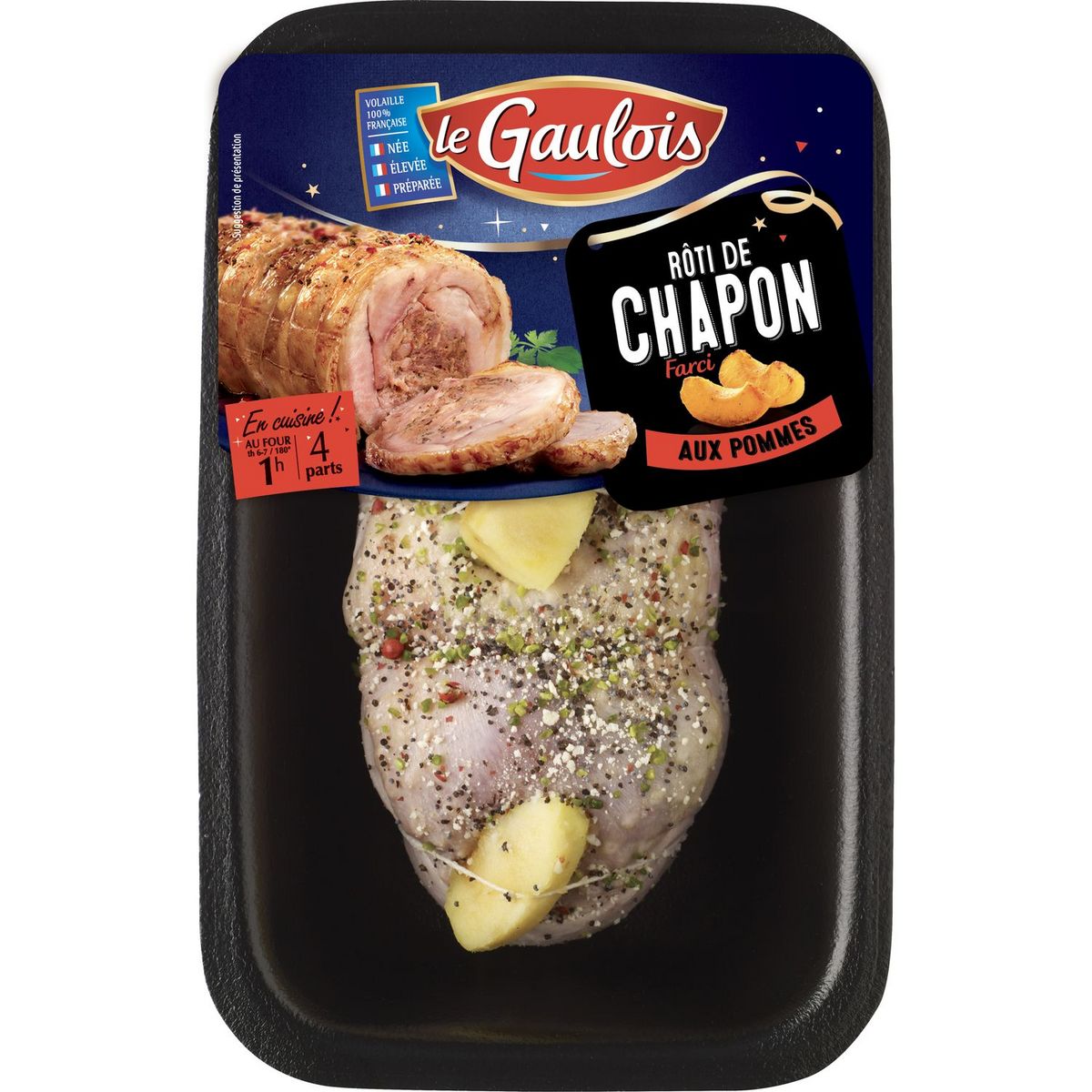LE GAULOIS Rôti de chapon farci aux pommes 600g