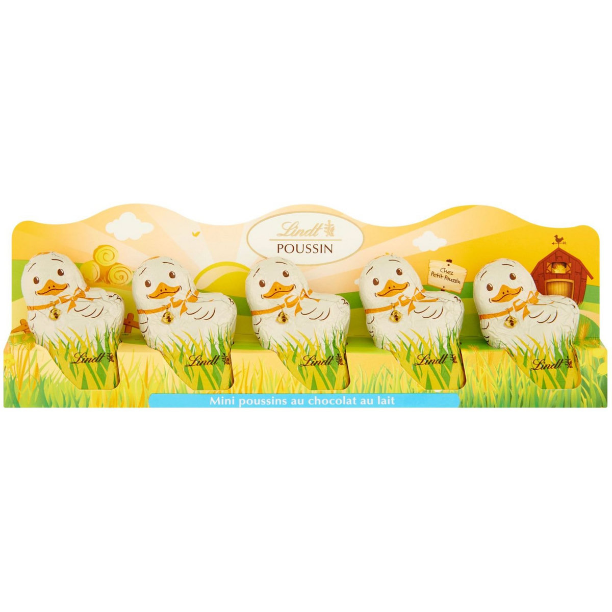 LINDT Mini poussin en chocolat au lait 5 pièces 5x10g pas cher - Auchan.fr