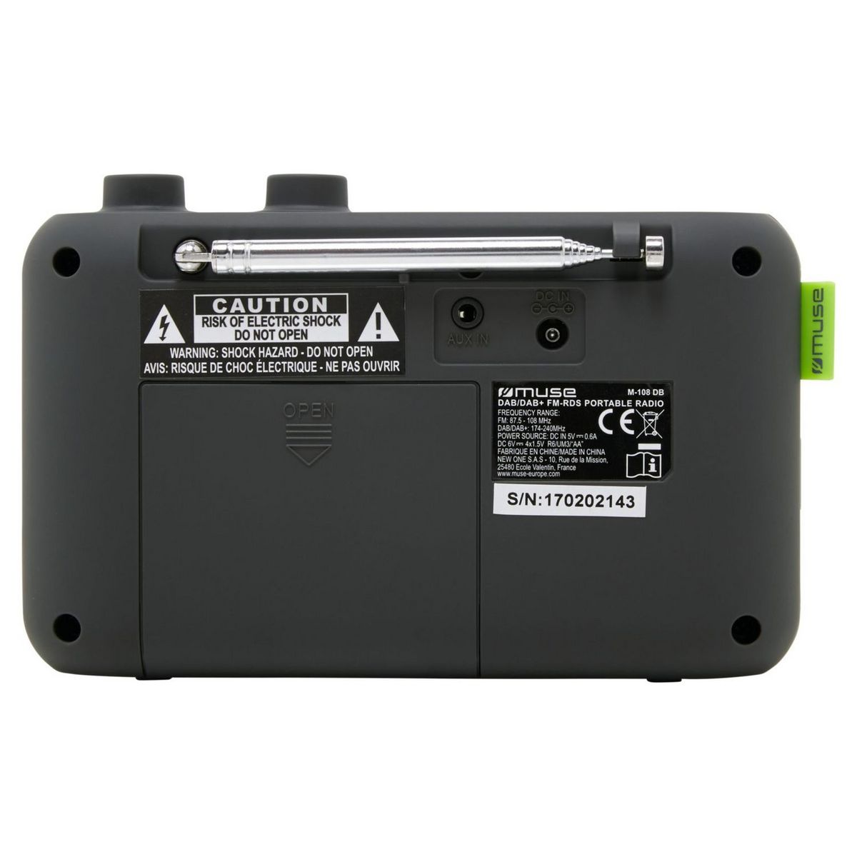 MUSE Radio portable - Noir - M-108 DB