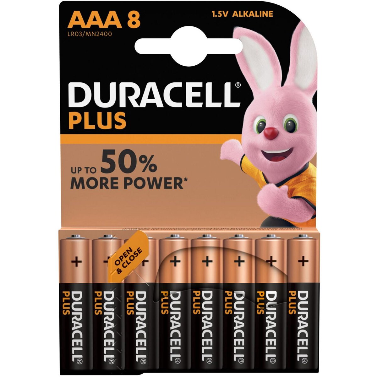 DURACELL Piles AAA/LR03 alcalines 1.5V  plus power