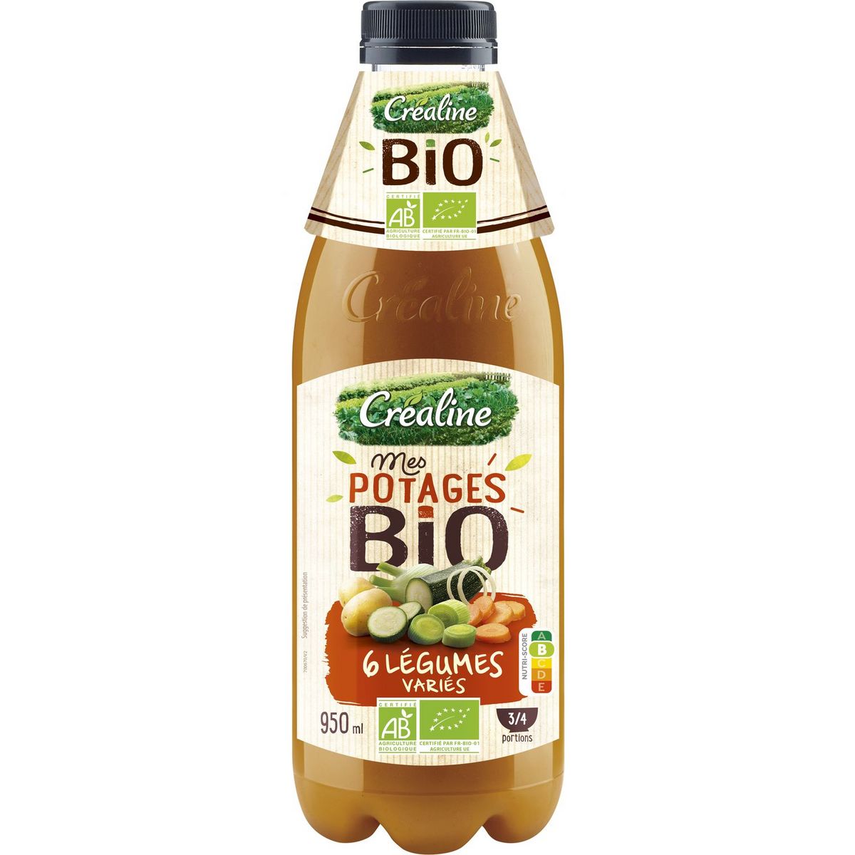 CREALINE Potage de 6 légumes variés 95cl