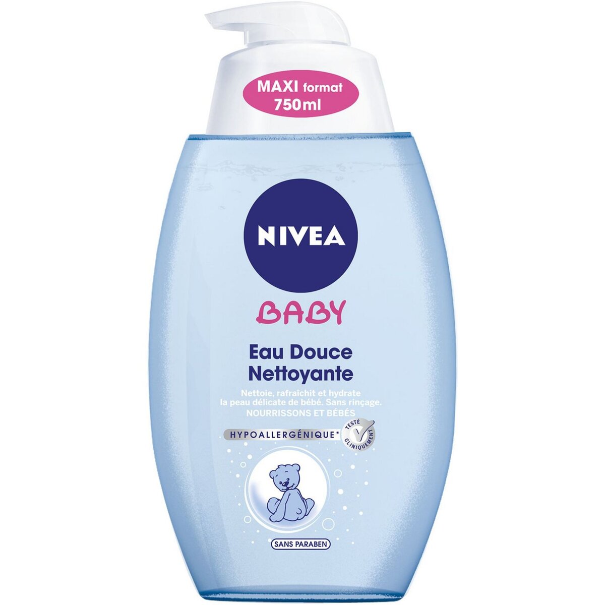 NIVEA BABY Eau nettoyante et hydratante pour nourissons et bébés 750lml