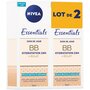 NIVEA Essentials soin de jour BB hydratation et éclat peaux mixtes à grasses 2x50ml
