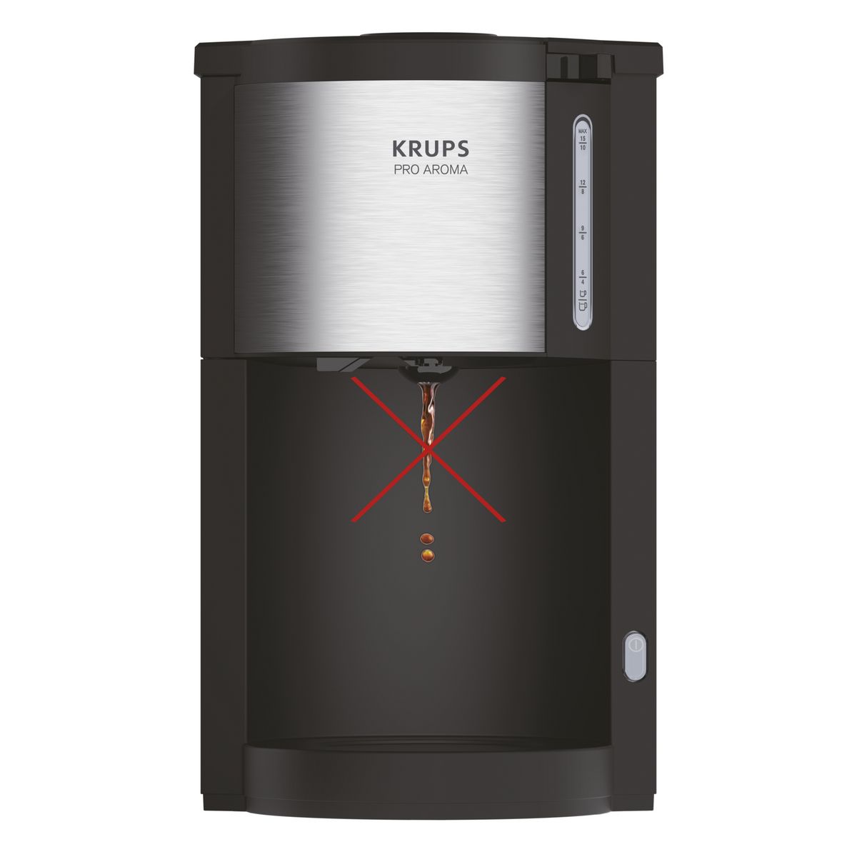 KRUPS Cafetière isotherme Pro Aroma KM305D10 - Noir/Inox