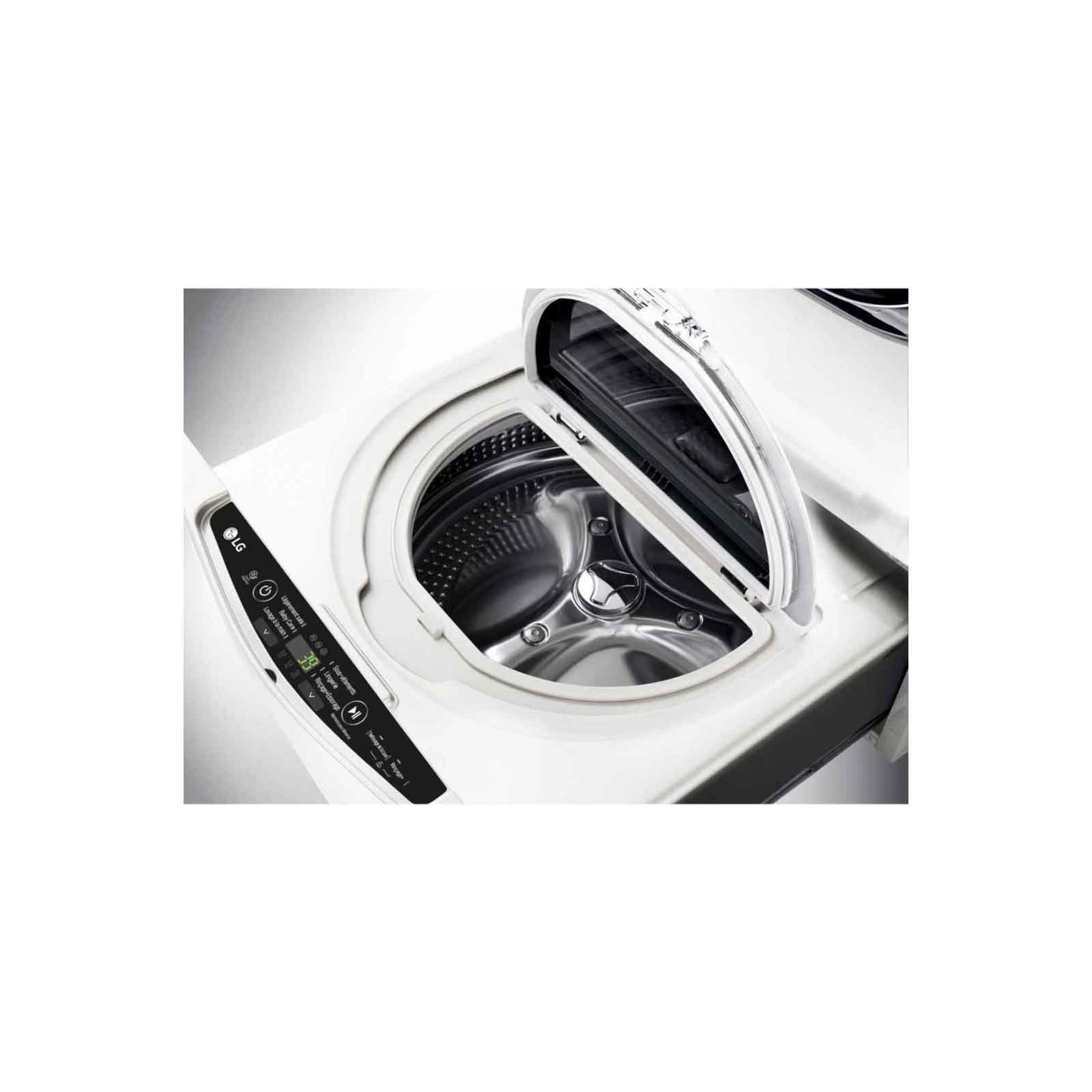Voir la diapositive 15 : LG Mini Lave-linge Twin Wash Mini FM37E1WH, 3.5 Kg, 700 T/min, 6 programmes, Blanc