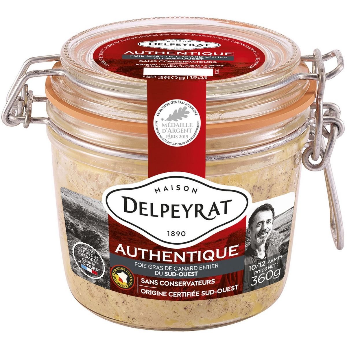 DELPEYRAT Foie gras de canard entier authentique du Sud-Ouest 360g