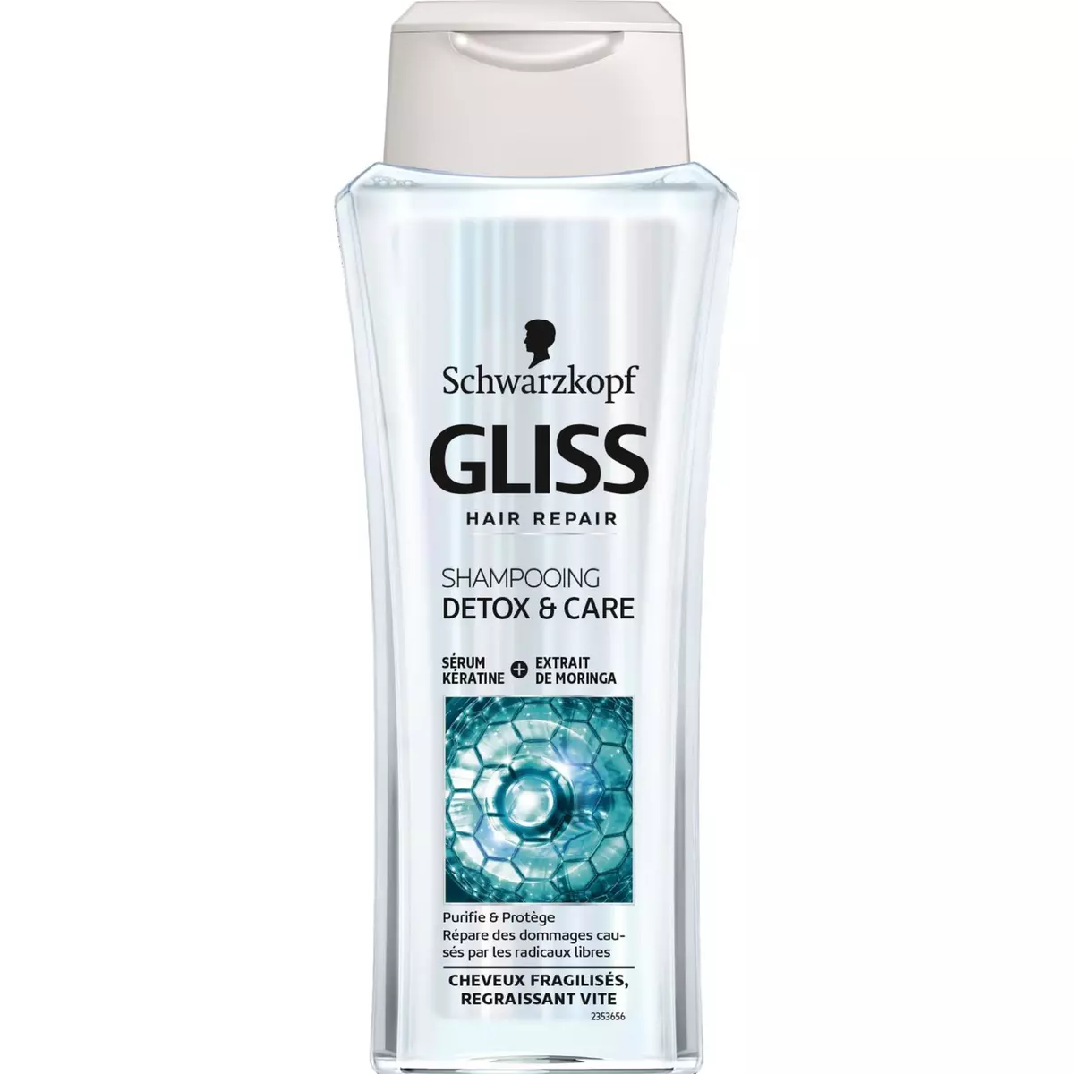 GLISS Shampooing detox & care cheveux fragilisés, regraissant vite 250ml