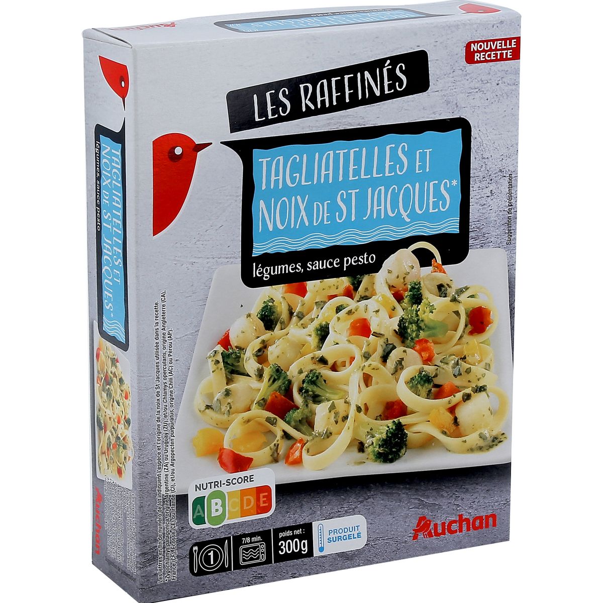 AUCHAN Tagliatelles et noix de Saint-Jacques 1 portion 300g