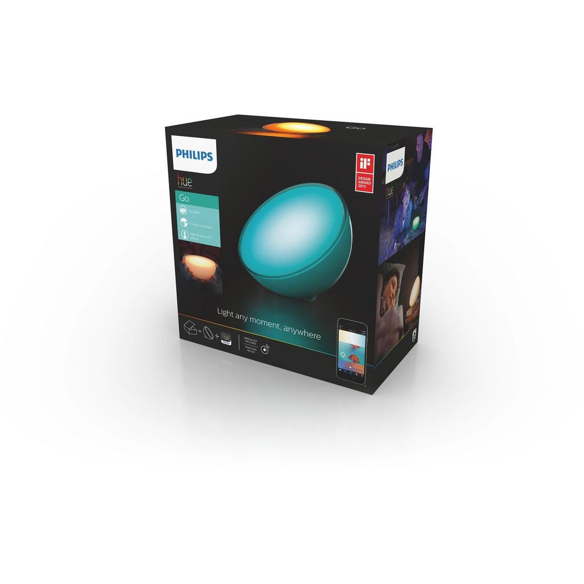 PHILIPS Lampe portable à poser Hue Go Bluetooth Blanc
