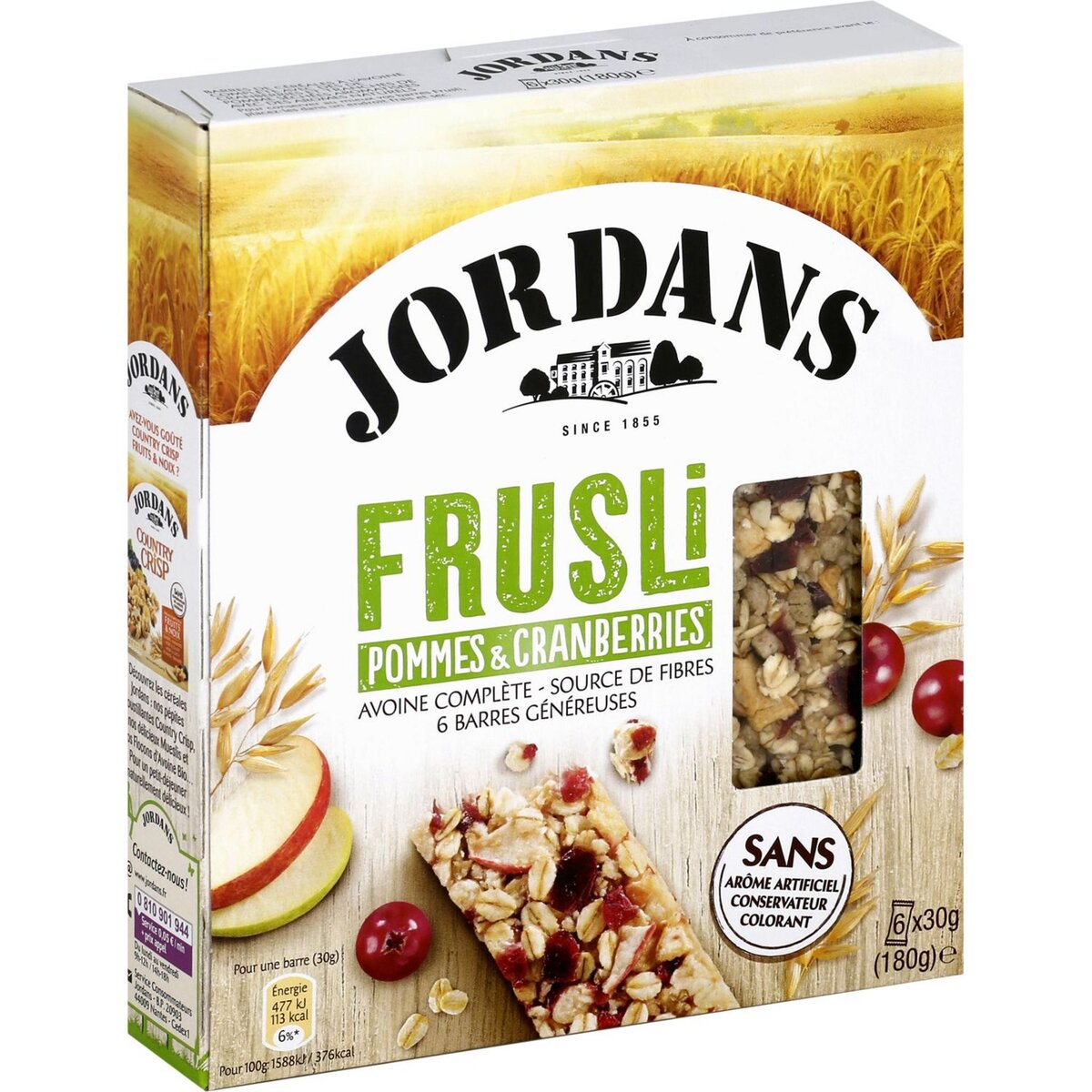 Jordan's frusli pommes cranberries 180g