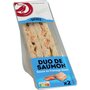 AUCHAN Sandwich pain suédois saumon sauce au fromage blanc 2 pièces 135g