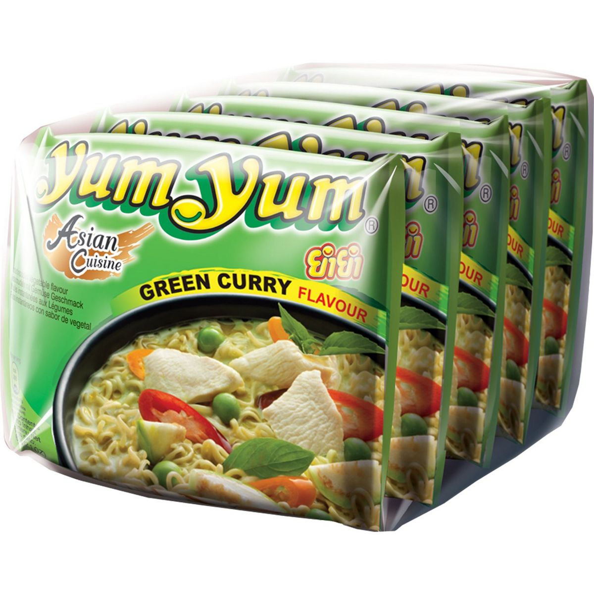 YUM YUM Yum Yum nouilles instantanées au curry vert 5x60g
