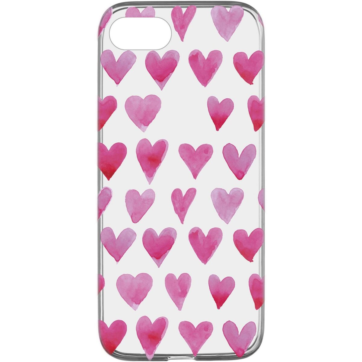 CELLULARLINE Coque de protection pour iPhone 6/7/8 Transparent et rose Cœur