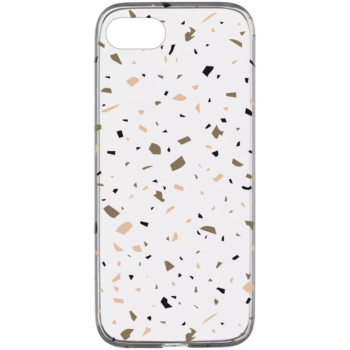 CELLULARLINE Coque de protection pour iPhone 6/7/8 Transparente et beige Terrazzo