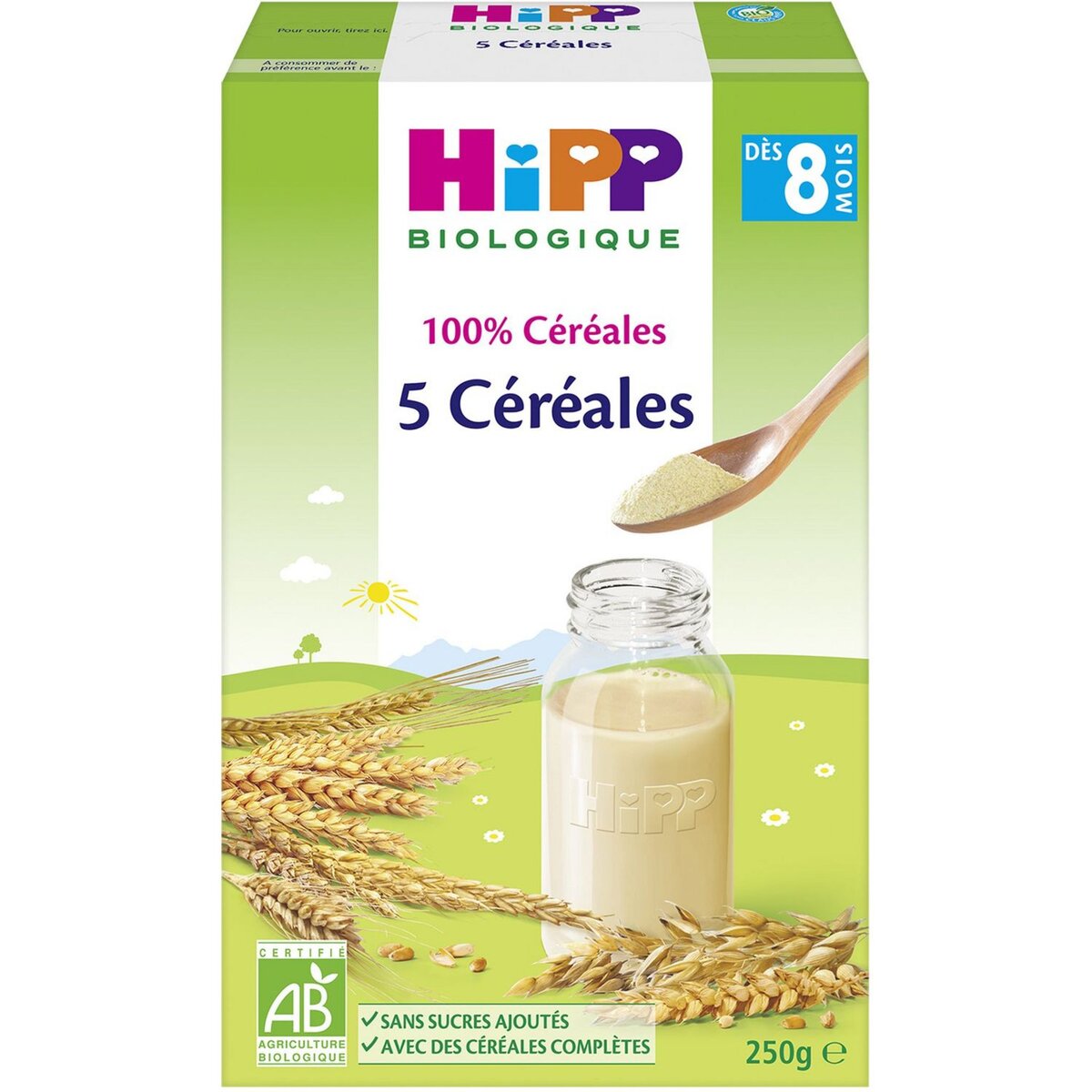 HIPP 5 Céréales bio en poudre dès 8 mois 250g