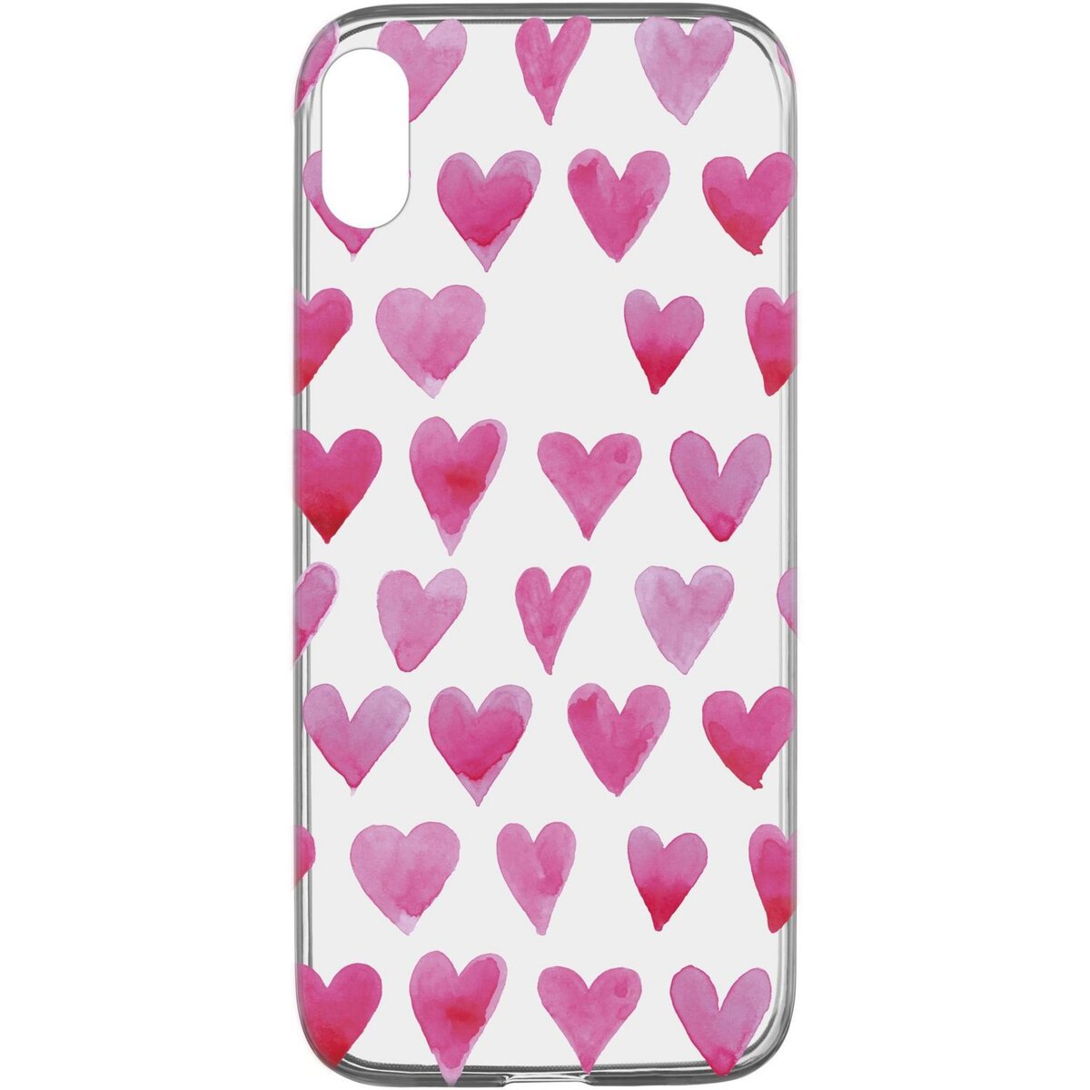 CELLULARLINE Coque de protection pour iPhone XR Transparent et rose Coeur
