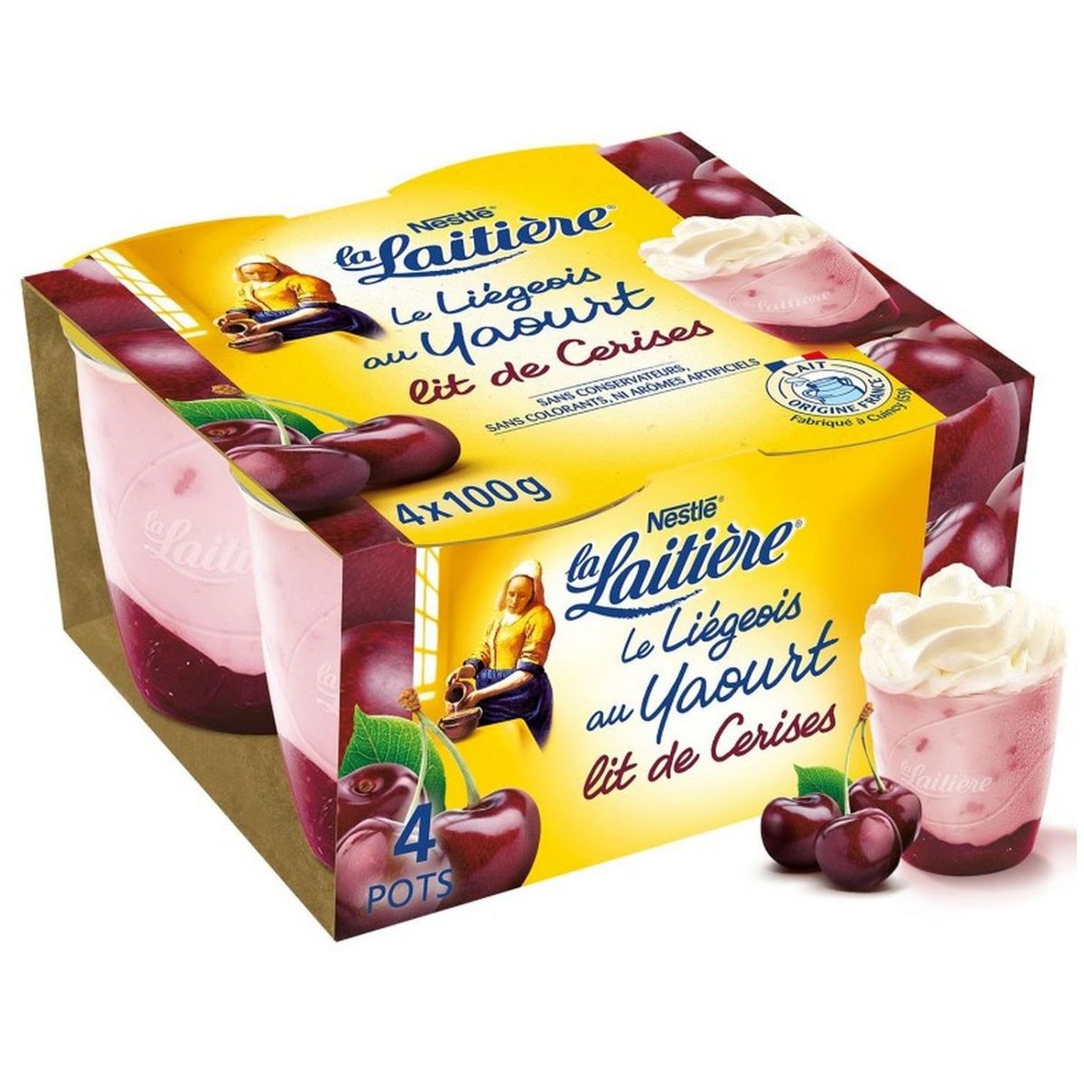 LAITIERE DE LA REGION LOCHOISE Laitiere lieg yt lit cerise x4