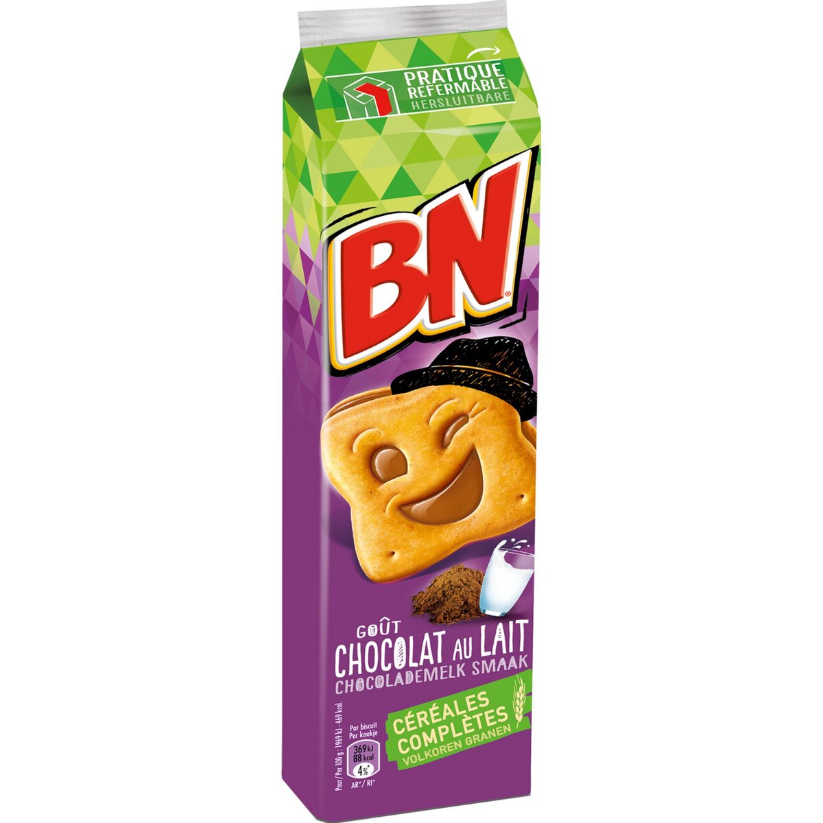 BN Biscuits fourrés goût chocolat au lait 295g