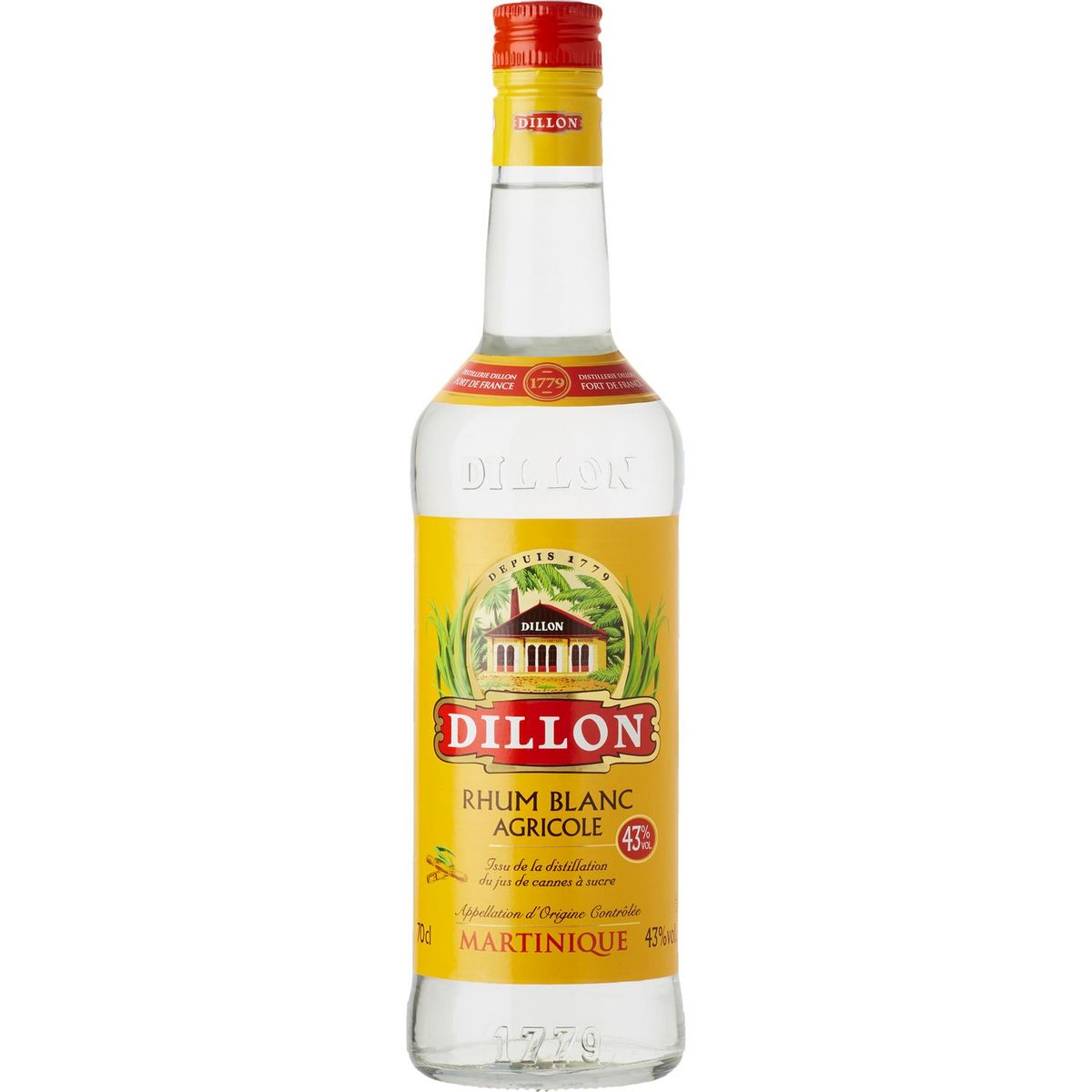 DILLON Rhum blanc agricole Martinique 55% 70cl