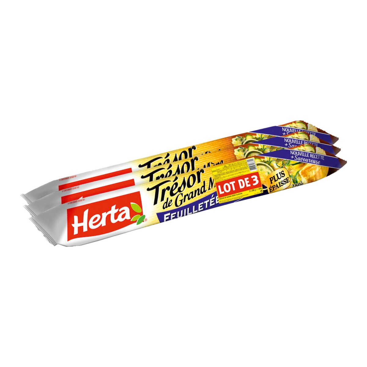 HERTA Herta trésor de grand mère pâte feuilletée 3x280g