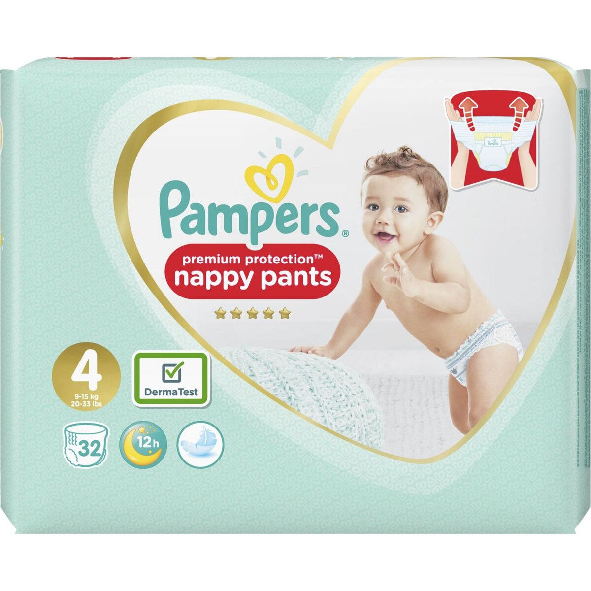 PAMPERS Activ fit pants couches-culottes taille 4 (9-15kg) 32 couches pas  cher 
