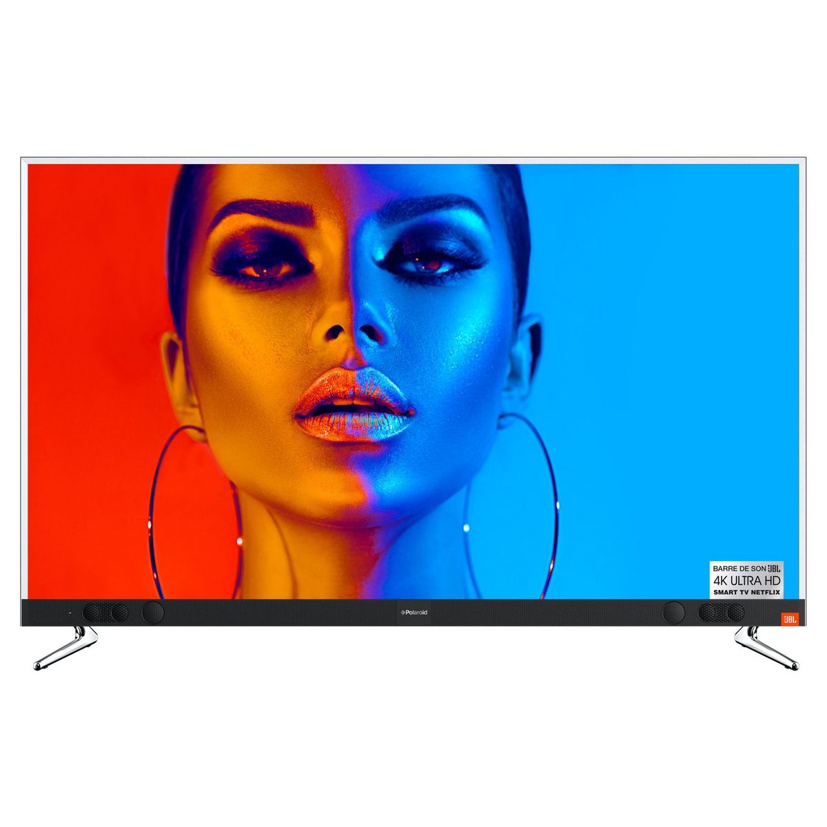 POLAROID TBSM434K + BDS JBL TV LED 4K UHD 109 cm Smart TV NETFLIX