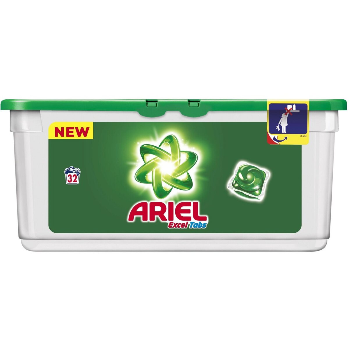 ARIEL Ariel Excel Tabs Lessive capsules 32 lavages 32 lavages 32 capsules