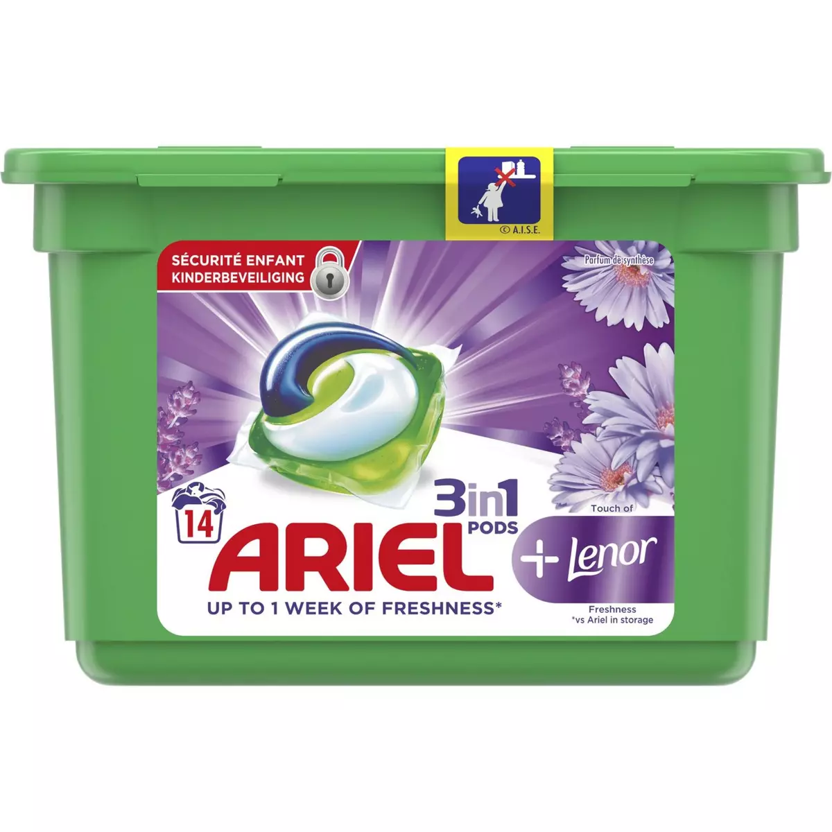 ARIEL Ariel Pods Lessive capsules touche de Lenor 14 lavages 14 lavages 14 capsules